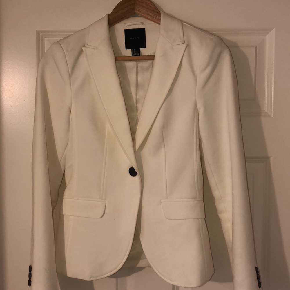 White blazer jacket